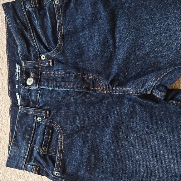 Old Navy High-Rise Slouchy Straight Cropped Dark Wash Jeans Size 00 - Picture 4 of 15